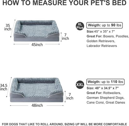 WNPETHOME Dog Beds for Large Sized Dogs, Washable Orthopedic Dog Couch Sofa Bed - Image 6