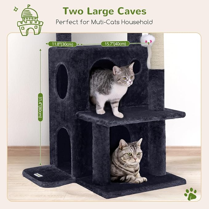Globlazer Cat Tree Tower for Indoor Cats, 50-inch Adult Cat Tree House for - Image 4