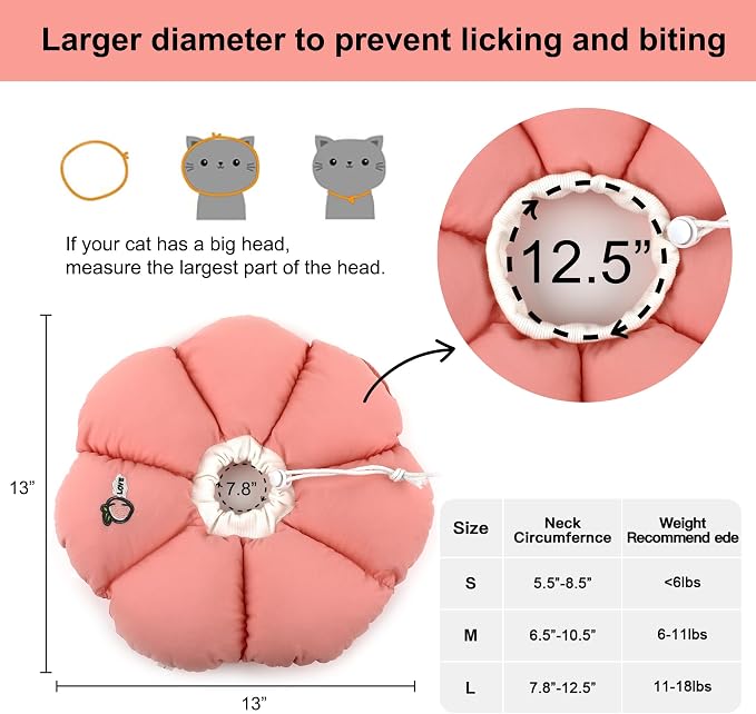 HiDREAM Cat Cone Collar, Cute Waterproof Elizabethan e Collar - Image 5