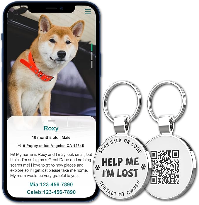 MYLUCKYTAG QR Code Pet ID | Personalized Dog & Cat Collar Tag | Online Profile - Image 5