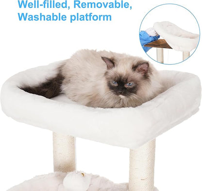 Hey-brother Cat Tree with Litter Box Enclosure, Modern Cat Tower - Image 4