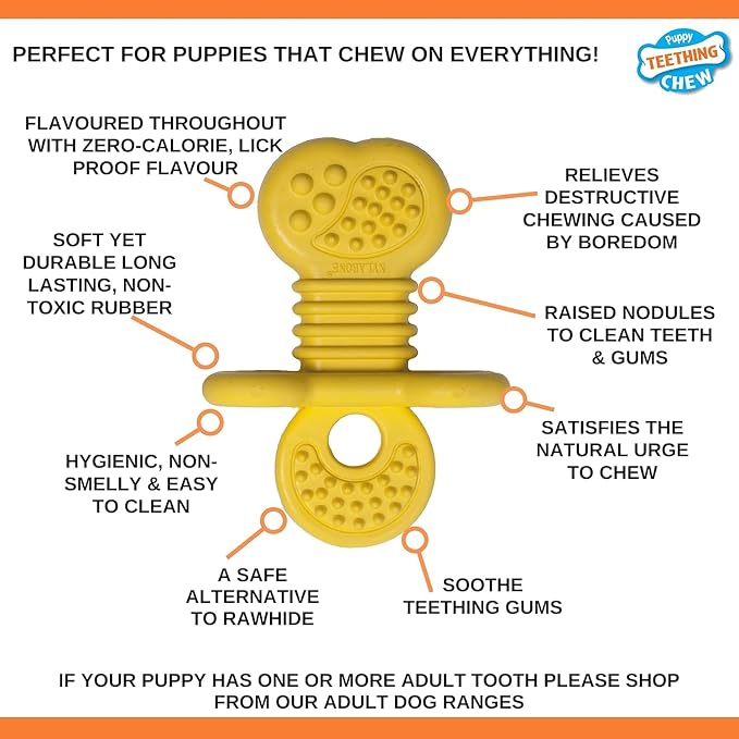 Nylabone Rubber Teether Puppy Chew Toy, Teething Toys - Image 7