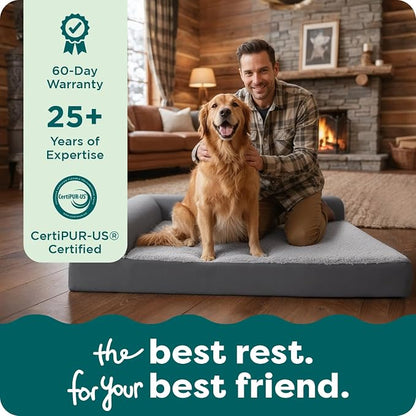 Furhaven Orthopedic Dog Bed for Large Dogs w/ Removable Bolsters & Washable - Image 9