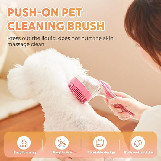 Pet Bath Brush, 2025 New 2 in 1 Dog Bath Brush - Image 2