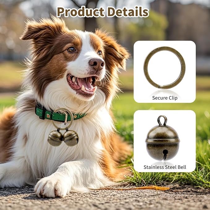 Dog Collar Bells, 2 Pack Extra Loud Dog & Cat Bells - Image 2