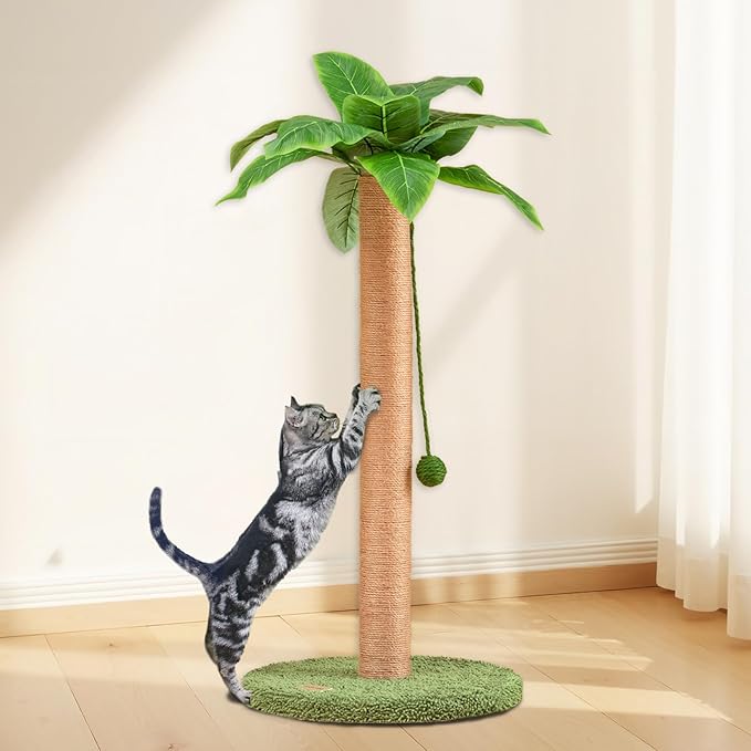 Meowoou Cat Scratching Post 33 Inch Tall Cat Scratcher - Image 6