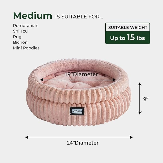 BALANCE Cat Bed Kitten Bed, Washable Round Cat Beds - Image 5