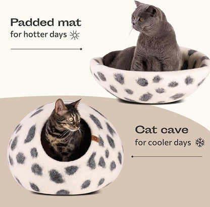MEOWFIA Cat Cave – Premium Felt Cat Bed - Image 4