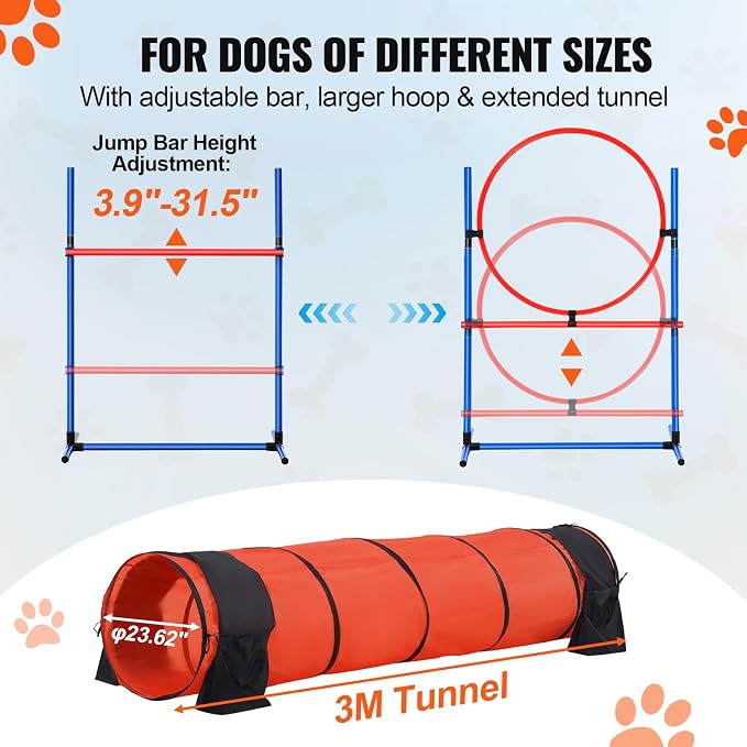 VEVOR Dog Agility Training Equipment, Dog Obstacle Course Backyard Set - Image 4