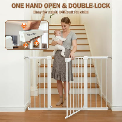 Mumeasy Baby Gate Extra Wide, 29.5"- 51.5" Pressure Mounted Dog Gate - Image 5