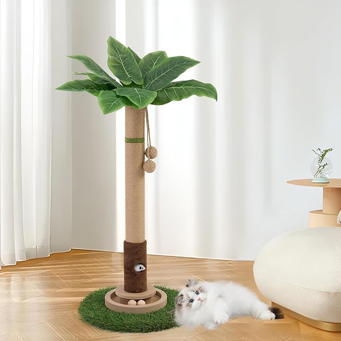 Cat Scratching Post 35'' Tall Cat Scratcher Tree Tower Scratching Posts by WOOCHPET