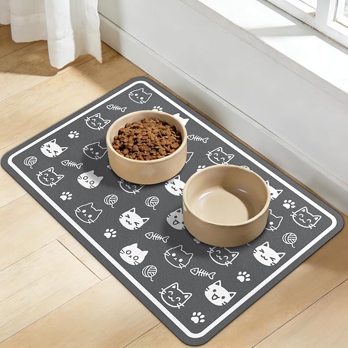 Dog Food Mat for Bowls, Absorbent Quick Dry Dog Cat Mats for Food and Water - Image 9