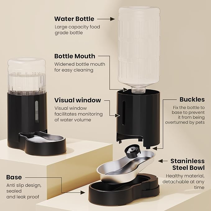 CZPET Elevated Dog Water Bowl Dispenser 8L - Image 9