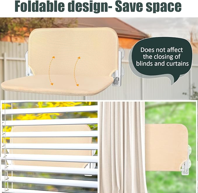 Sunhoo Cat Window Hammock Perch Cordless Perches Window Sill Seat Bed Foldable - Image 2
