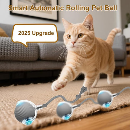 Interactive Cat Toy, 2025 New Interactive Rolling CatsToy Balls 360° Smart - Image 2