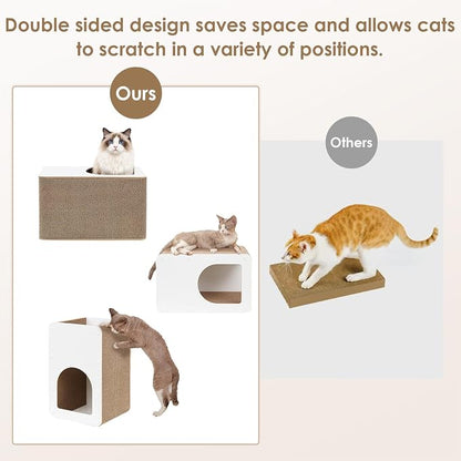 EHEYCIGA Cardboard Cat Scratcher House, 17-Inch Corrugated Cat Scratcher - Image 4