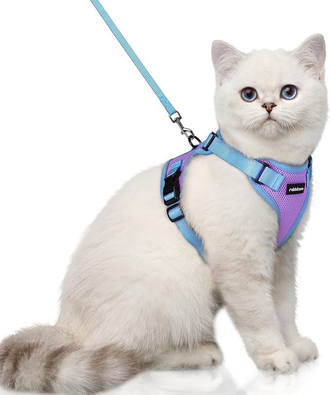 rabbitgoo Cat Harness and Leash Set, Escape Proof Soft Adjustable Vest Harnesses by rabbitgoo