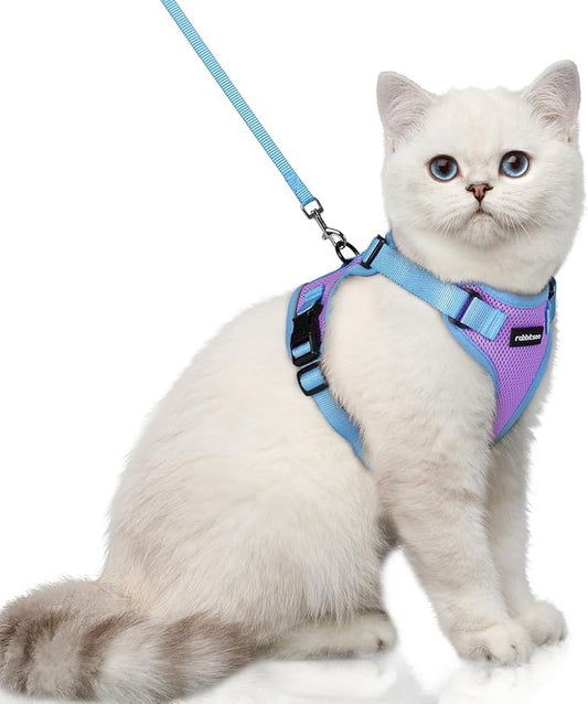 rabbitgoo Cat Harness and Leash Set, Escape Proof Soft Adjustable Vest Harnesses by rabbitgoo