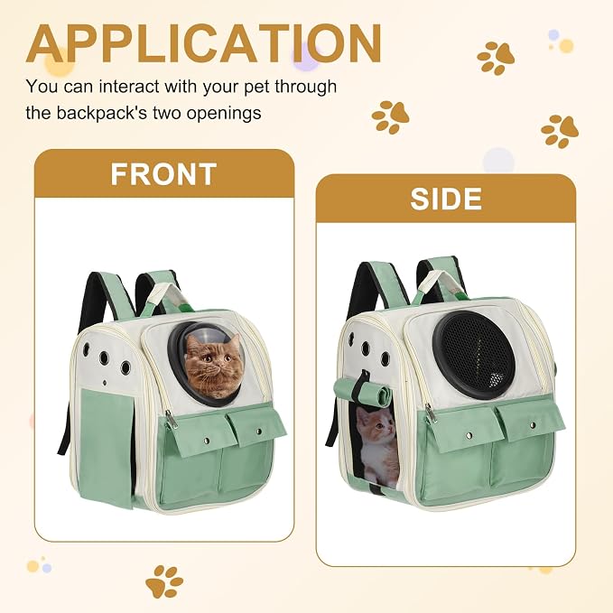 Pet Backpack Carrier, Portable and Ventilated, Oxford Cloth, Dogs Cats and - Image 5