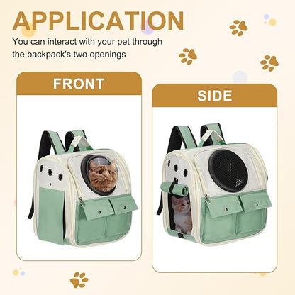 Pet Backpack Carrier, Portable and Ventilated, Oxford Cloth, Dogs Cats and - Image 5