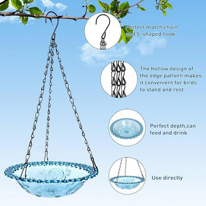 2 Pack Hanging Bird Baths, Hanging Bird Feeders - Image 8