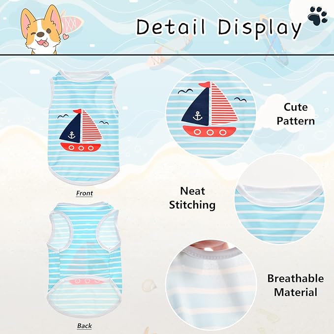 4Pcs Cat and Dog Shirts - Image 4