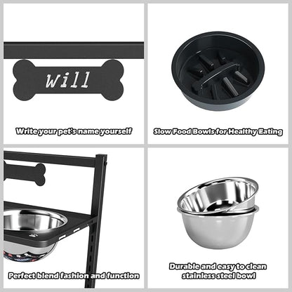 9 Height Adjustable Dog Bowl Stand - Image 5