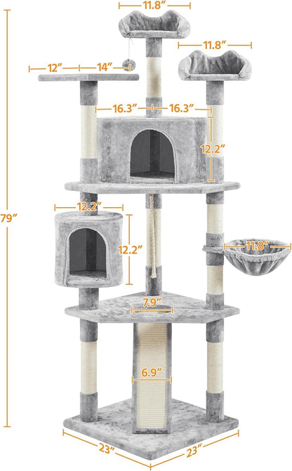 Yaheetech 79 inches Cat Tree Multi-Level Cat Tower - Image 5