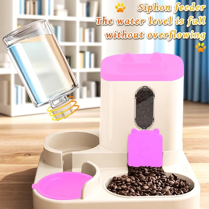 Gravity Cat Feeder and Water Dispenser, 2 in 1 Automatic Cat Feeder, 2 Pack - Image 5