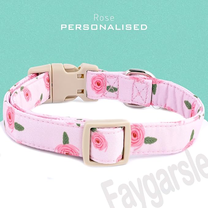 Faygarsle Pink Floral Dog Collar - Image 2