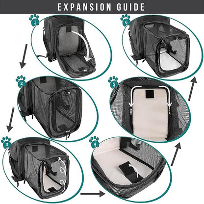 PetAmi Dog Cat Backpack Carrier, Expandable Pet Carrier Backpack - Image 3