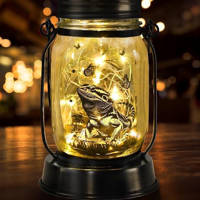 Bearded Dragon Gifts for Women/Men Bearded Dragon Solar Lanterns Mom Birthday - Image 9