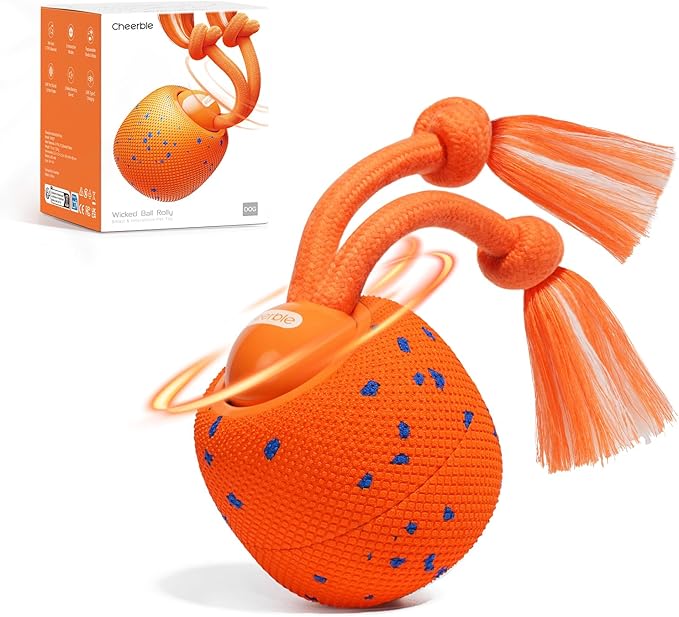 Cheerble Smart Interactive Dog Toy, Wicked Ball Rolly, Automatic Moving by CheerblePet