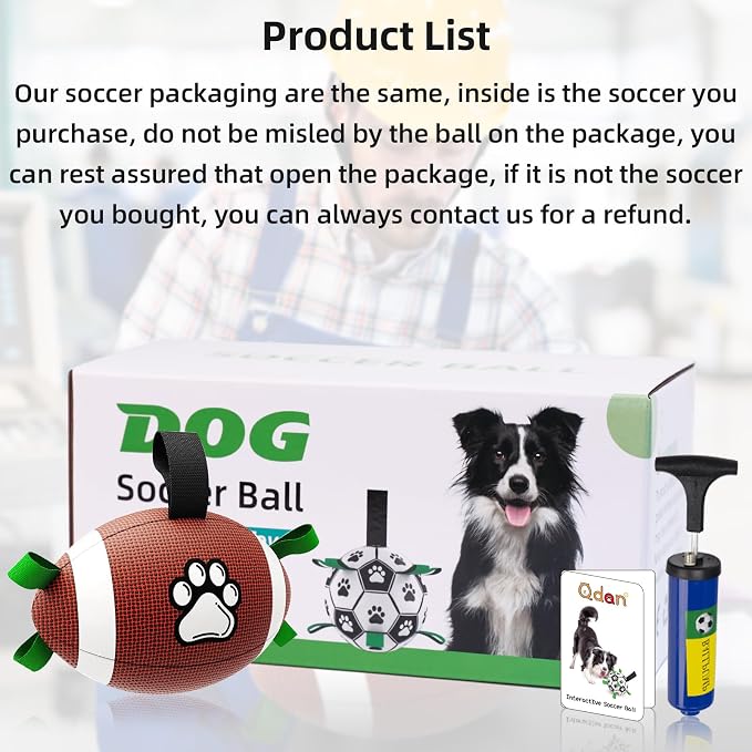 QDAN Dog Toys Football, Interactive Dog Toys - Image 8