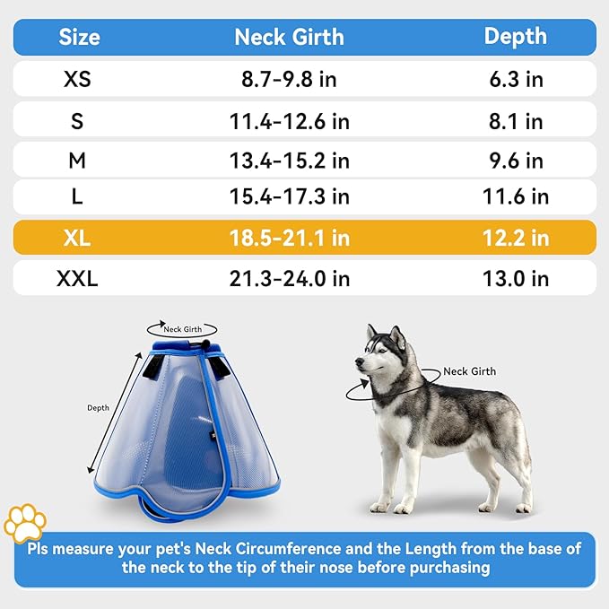 Upgraded Dog Cone Collar for Large Medium Dogs, Soft Dog Cone - Image 3