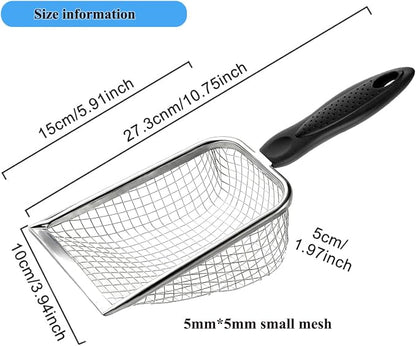itPlus Cat Litter Scoop, Stainless Steel Cats Sturdy Mesh Scooper Kitty Litter - Image 3