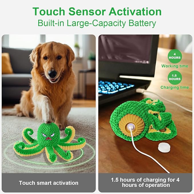 Interactive Dog Toys Octopus, Durable Automatic Jumping Dog Toy to Keep Them - Image 4