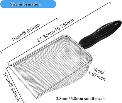 itPlus Cat Litter Scoop, Stainless Steel Cats Sturdy Mesh Scooper Kitty Litter - Image 3