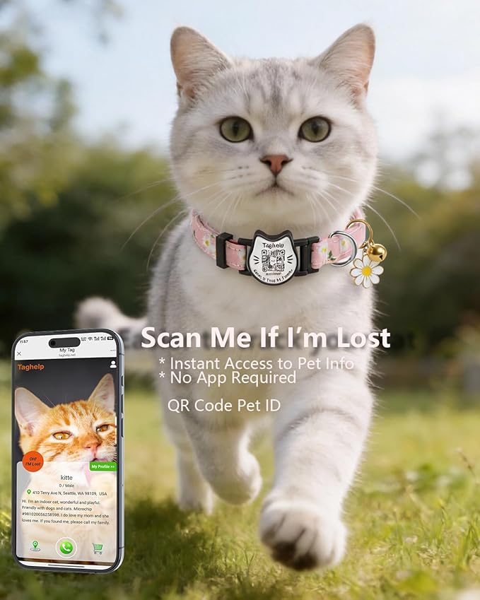 Cute Floral Breakaway Cat Collar - Image 7