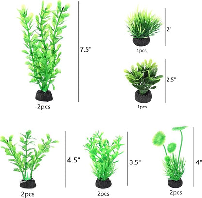 AQUANEAT Artificial Fish Tank Plants, Plastic Aquarium Decorations - Image 2