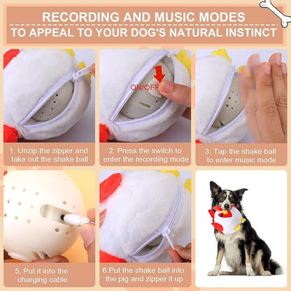 BABORUI Interactive Dog Toys Rooster, Jumping Squeaky Dog Toys - Image 6