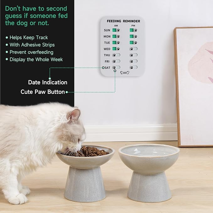 YAUYIK Dog Feeding Reminder, Magnetic Reminder Sticker, AM/PM Daily Indication - Image 2