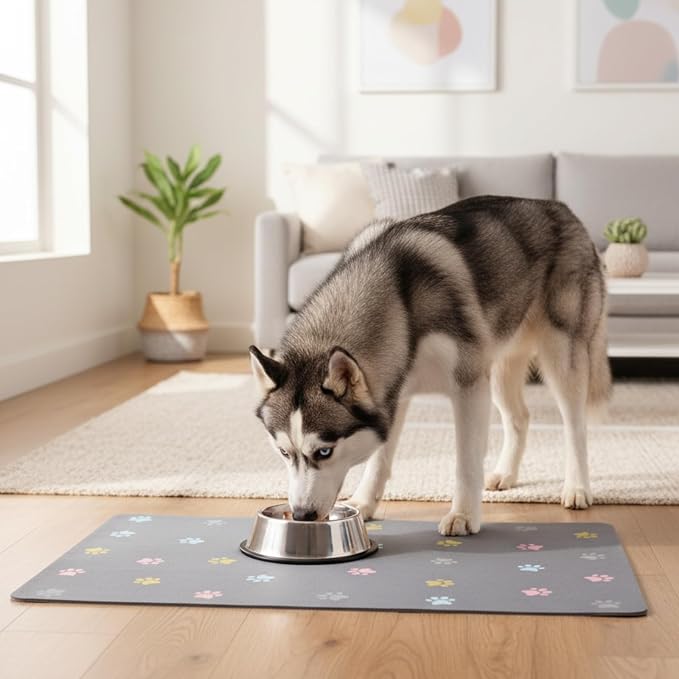 Pet Feeding Mat Absorbent Dog Mat - Image 2