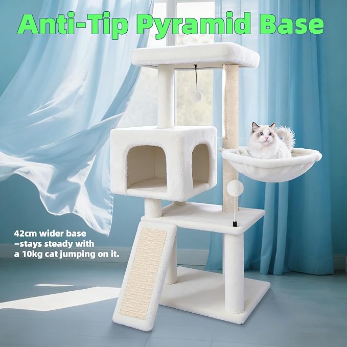 Cat Tree with Cat Condo and Hammock, Cat Tree with Scratching Posts and - Image 6