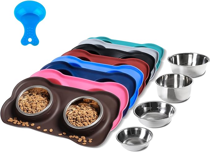 Hubulk Pet Dog Bowls 2 Stainless Steel Dog Bowl by Hubulk