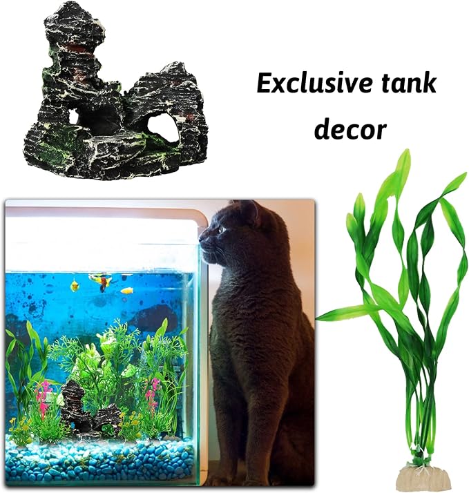 Fish Tank Accessories Aquarium Decorations Plants, Aquarium Decor Plastic Plants - Image 5