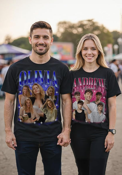 Custom Bootleg Rap Shirt with Photo Text, Vintage Custom Picture Shirt - Image 6
