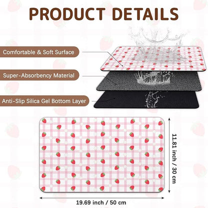 Dog Food Mat for Bowls, Absorbent Quick Dry Dog Cat Mats for Food and Water - Image 2