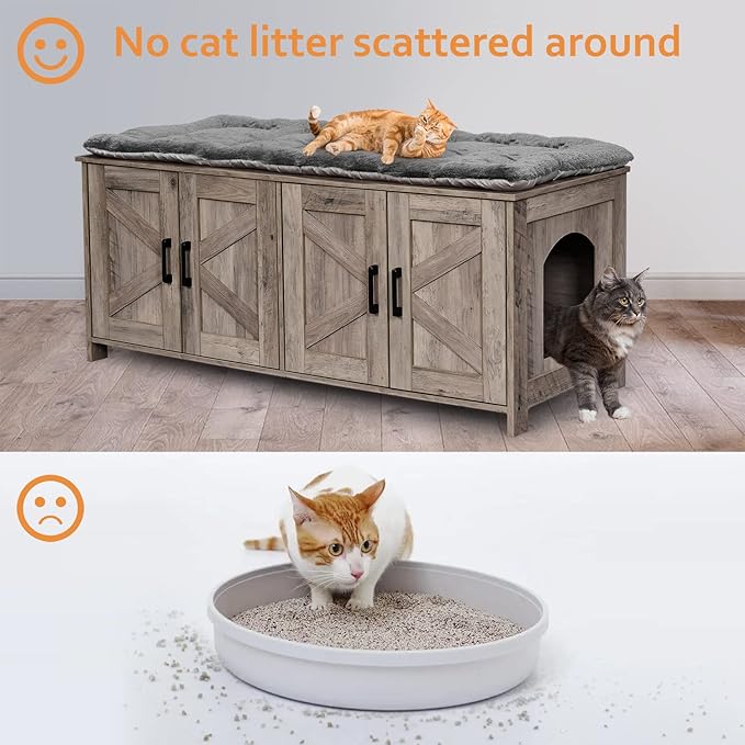 Homhedy Cat Litter Box Enclosure - Image 6