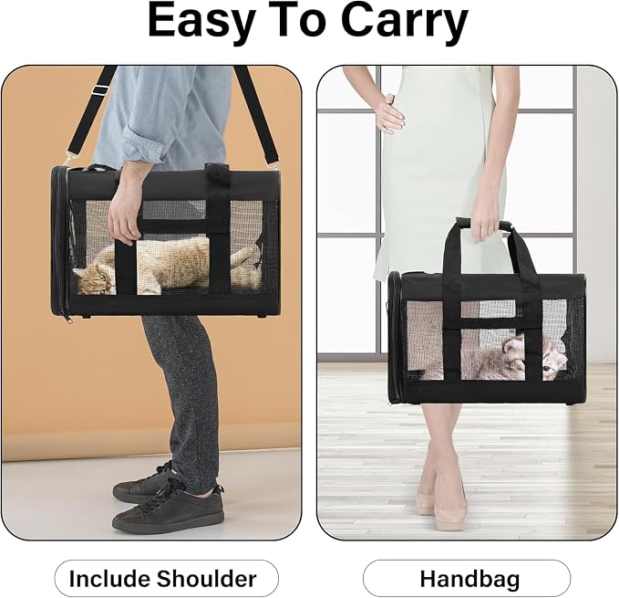 Simple Deluxe Airline-Approved Cat Carrier, Soft-Sided Pet Carrier - Image 4